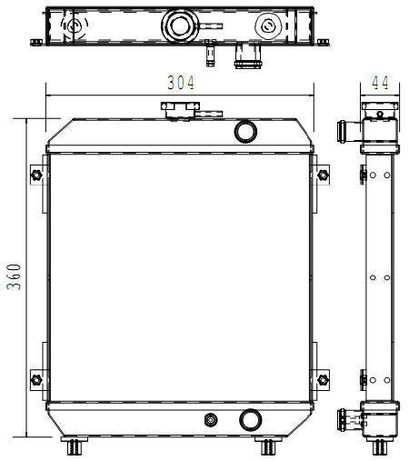 Radiator for Kubota K008.