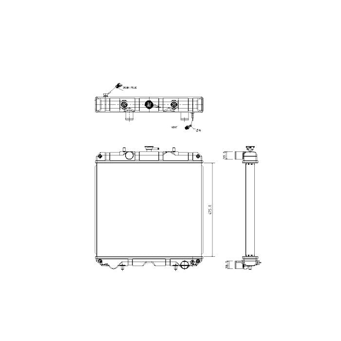 Radiator for Yanmar ViO55