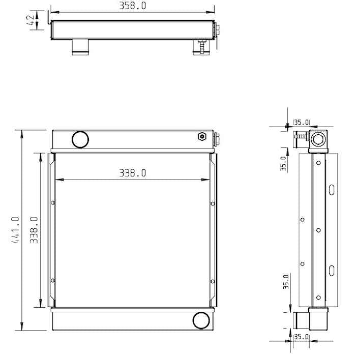 Radiator for JCB 8008