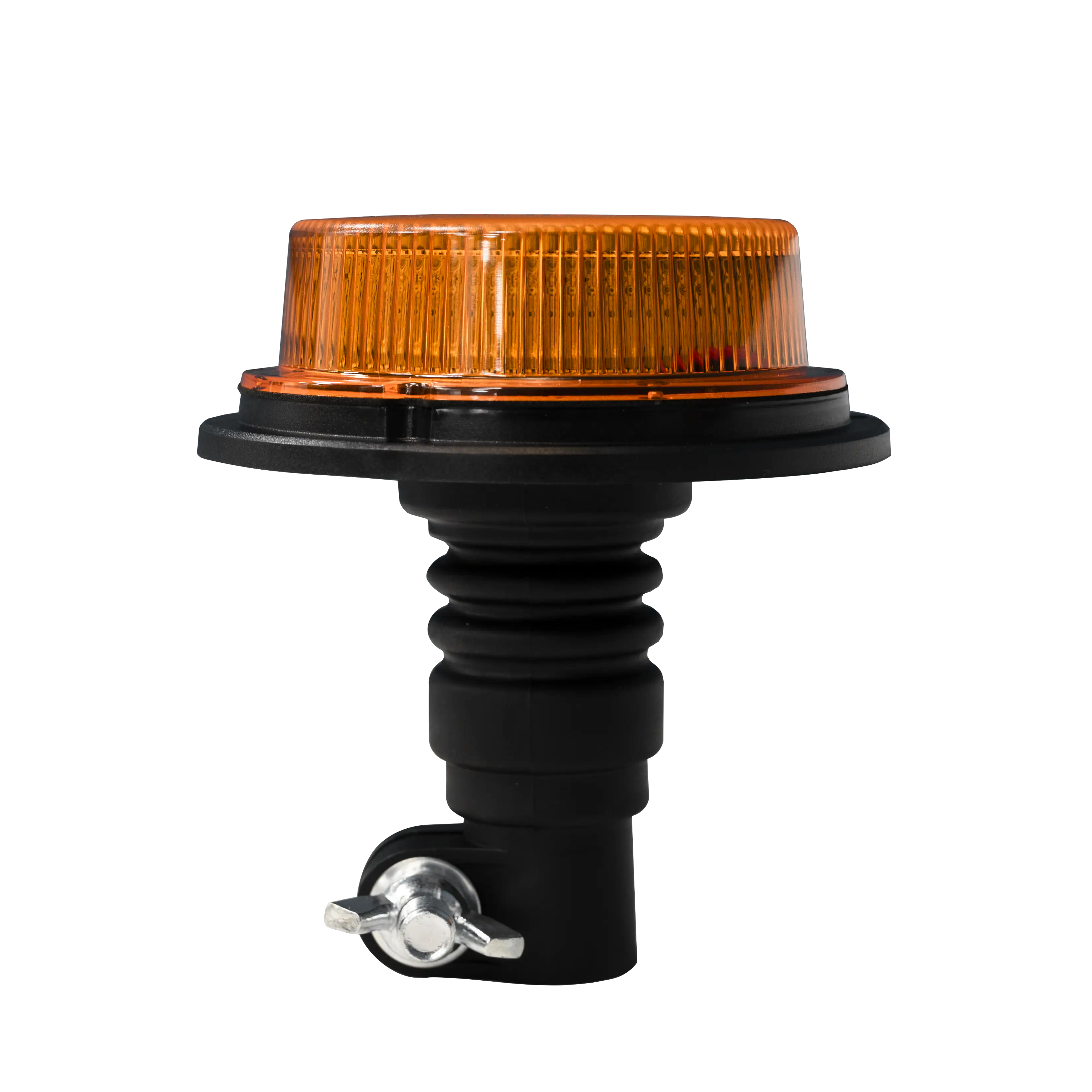 12/24V Orange LED Flexi Pole Mount Low Profile Beacon.