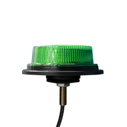12/24V Green LED Single Bolt Low Profile Beacon.