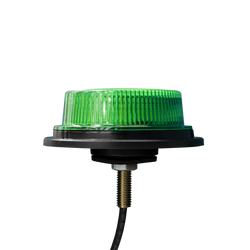12/24V Green LED Single Bolt Low Profile Beacon